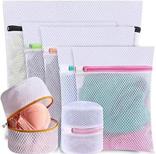 Laundry Bag,H HOME-MART Mesh Laundry Bags, Washing Machine Wash Bags, Lingerie Bra Washing Bags Delicate Bag for Clothes with Premium Zipper Lock (1 Extra Large &2 Large &2 Medium & 2 Bra Bags)