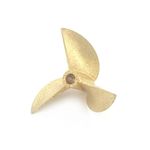 KEEYOODOK RC Boat Propeller 4.76mm 3/16" 48mm P1.9 Right Copper Prop for RC Racing Boat Speed Mono Catamaran (Right-Hand)