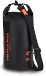 The Pack Wolf Company - Waterproof Dry Bag, Waterproof Backpack with Adjustable Shoulder Strap, Durable Dry Bag for Kayaking, Rafting, Boating and More, Waterproof Bags, 10L, Black/Orange