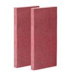 Timber Acoustics® Soundproofing Acoustic Panels, Rockwool Safe 'n' Silent Pro, Acoustic Room Treatment, 20"x40"x3", NRC= 0.90(SET OF 2) (Red)