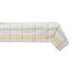 DII 100% Cotton, Machine Washable, Easter, Dinner, Summer & Picnic Tablecloth, 60 x 84, Spring Plaid, Seats 6 to 8 People