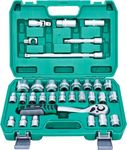 JPT Heavy Duty Hex Professional Chrome Vanadium Hand Tool Kit, 32 Pcs DR Socket Wrench Set (1/2 Inches) For Repairing Work, DIY, Auto Repairs Car & Bike