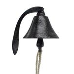 MrMrKura Cast Iron Dinner Bells with Rope, Outdoor Hanging Bell for Outdoor and Indoor Decoration Wall Mounted Bell Outside Bell Ornament for Church Home School