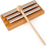 Meditation Trio Chime, AKLOT Chime Three Tone Trio Chime Bell Hand Percussion Chimes for Prayer Meditation Yoga Teachers' Classroom Management