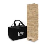 Yard Games TIMBERS-003 Large Junior Tumbling Timbers with Carrying Case | Starts at 21-Inches Tall and Builds to Over 3.5-Feet | Made with Premium Pine Wood