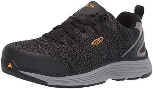 KEEN Utility Women's Sparta Low Height Alloy Toe ESD Work Shoes, Black/Grey Flannel, 11