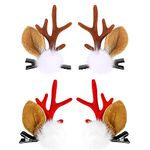 Christmas Reindeer Headband Xmas Antlers Hair Clips Elk Deer Hairpins Girl Hair Accessories Horns Headpiece for Women