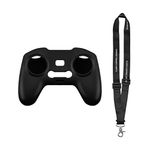 GetZget® Silicone Cover & Neck Strap Lanyard for DJI FPV/Avata Remote Controller 2 Accessories (Black)