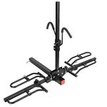 HIGHRAZON Hitch Mounted Bike Rack, 2-Bike 110 lbs Capacity, Foldable Bicycle Rack, 2" Hitch Bike Holder for Cars Trucks SUVs Minivans