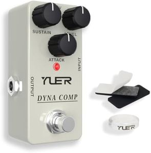 YUER Beginner Guitar Compressor Pedal Mini Dyna Compression Effect Pedal for Electric Guitar Analog Comp Easy to Use True Bypass Aluminum Case with Footswitch Cap