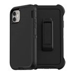 Defender 11 Case Compatible with iPhone 11 Phone Case Compatible with iPhone 11 SCREENLESS Edition Shockproof Protective Anti-Scratch Phone Case for iPhone 11 Black