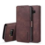 UEEBAI PU Leather Case for Samsung Galaxy S7 Edge, Vintage Retro Premium Wallet Flip Cover TPU Inner Shell [Card Slots] [Magnetic Closure] Stand Function Folio Shockproof Full Protection - Coffee