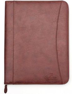 Executive Office Solutions Professional Business Padfolio Portfolio Briefcase Style Organizer Folder & Notepad Synthetic Leather – Brown