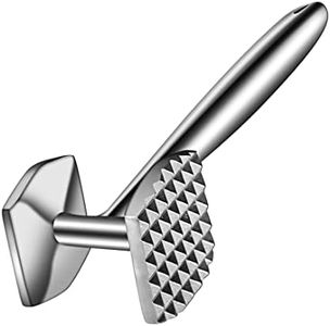 Meat Tenderizer 304 Stainless Steel Hammer Mallet Tool by AOWOTO Pounder Flattener For Tenderizing and Pounding