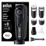 Braun Beard Trimmer Series 7 & Hair Clippers with Gillette Proglide Men's Razor, 40 Length Settings, Gifts for Men, 100-min Runtime, BT7440, Silver