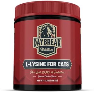 L-Lysine for Cats and Kittens - 900 mg L Lysine Powder for Cats for Immunity & Respiratory Support - Cat Supplement with L-Lysine, Prebiotics, Krill, & DMG for Immune System, Eye Health & Sneezing