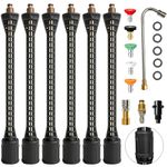 10 Pcs Pressure Washer Extension Wand with Karcher Adapter Heavy Duty Gutter Cleaning Tools Compatible for Karcher K Series K2 K3 K4, 4000PSI Extension Lance, 1/4 Inch Quick Connect