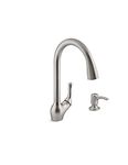 Kohler K-R776-SD-VS Barossa Pull-Down Kitchen Faucet with Soap/Lotion Dispenser in Vibrant Stainless Finish