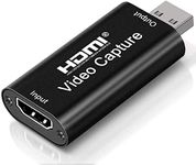 4K HDMI Video Capture Card, Cam Link Card Game Capture Card Audio Capture Adapter HDMI to USB 2.0 Record Capture Device for Streaming, Live Broadcasting, Video Conference, Teaching, Gaming