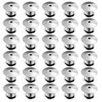 Locking Pin Keepers Backs Metal Pin Locks Replacement Pin Backs Clasps for Jewelry Brooches Badge Name Tags Crafts DIY 30pcs, Silver