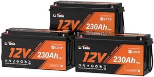 LiTime 3 Pack 12V 230Ah Low-Temp Protection LiFePO4 Battery Built-in 200A BMS, Max 2944Wh Energy, Lithium Iron Phosphate Battery Perfect for Solar System, RV, Camping, Boat, Home Energy Storage