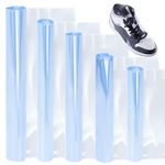 Glarks 190Pcs Shrink Wrap Bags, 5 Sizes PVC Clear Heat Shrink Wrap Band Heat Shrink Films for Shoe Protection Avoid Sole Yellowing and Keep Dust Away