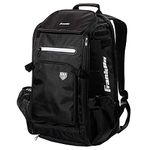 Franklin Sports Fastpitch Softball Bat Bag - USA Traveler Elite Bat Backpack - Girls + Women's Equipment Batpack - Fits Helmets, Cleats + (2) Bats - Black