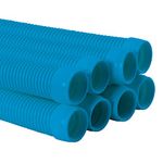 U.S. Pool Supply Professional 8 Piece Swimming Pool Vacuum Cleaner Hose Set, Teal - 40" Flexible Spiral Wound Connector Sections with 1.5" Male & Female Cuffs - Fits Most Brands of Automatic Cleaners