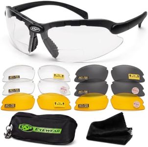 SSP Eyewear Top Focal Ultra Tactical Safety Glasses Kit, 6 HD A-Eye NVR/fog Upper and Bottom Bifocal Lenses, 2.50 Magnifaction