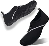 IceUnicorn Water Shoes Men Women Beach Swim Aqua Barefoot Socks Pool Quick Dry Yoga(WBxiebian Black 36/37)