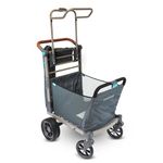 Wadabuggy Beach Foldable Cart - Compact, Lightweight & Collapsible - Beach Wagon with Extra Large Storage, Umbrella Holder, Chair Rack & All-Terrain Wheels for Sand