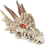 Penn-Plax Deco-Replicas Dragon Skull Gazer Aquarium Decoration – Safe for Freshwater and Saltwater Fish Tanks – Small