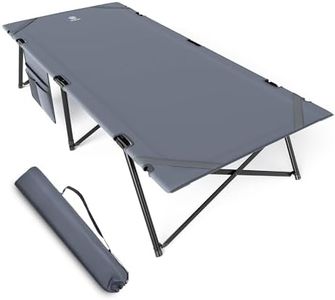 EVER ADVANCED Feldbett Klappbar XL Campingbett 200KG Belastbar Klappbett 214 x 79 x 50 cm, Breite Feldbett mit Seitentasche, Stabil & Tragbar für Camping Reisen Garten Outdoor und Indoor