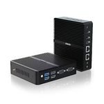 VENOEN Fanless Mini PC Win 11 Pro Industrial PC 12th Gen in-tel J6412 Processor, 8G DDR4 256G M.2 SSD Office Home Industrial Mini Computer, 2xHD+DP Triple Display/2xLan/2xRS232 COM/WiFi/BT 4.2