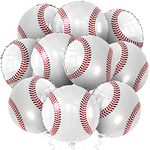 KatchOn, Big 10 Pieces Baseball Balloons - 18 Inch, Baseball Party Decorations | Softball Balloons, Baseball Birthday Decorations | Baseball Birthday Party Supplies | Baseball Decorations for Party