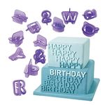 Smart Baking 40PCS Fondant Alphabets Letters, Cake Icing Cutter Number and Symbols Set, Great Cookie Cutter Cake Decorating Set + Cake Symbols