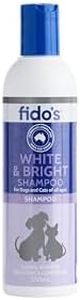 Fido’s White & Bright Shampoo 250ml, Soap-Free Brightening Shampoo for Dogs and Cats, Gently Cleanses and Enhances White and Light-Coloured Coats for a Healthy Shine