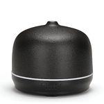Aromatherapy Essential Oil Diffusers for Home Large Room, Ceramic Scent Air Diffuser Ultrasonic Aroma Diffuser 500ml with Timed —Black-C