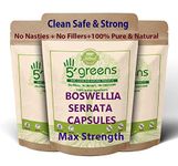 Boswellia Serrata Capsules 10:1 Extract (4600mg Equivalent) | Indian Frankincense | 180 Vegetarian Capsules, 4 Month Supply | Joint Care Supplement | Natural Anti INFLAMMATORY | 5greens (180)