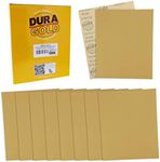 Dura-Gold Premium 9" x 11" Gold Sandpaper Sheets, 150 Grit (Box of 10) - Wood Furniture Woodworking, Automotive Paint, Full-Size Cut to Use on 1/4, 1/3, 1/2 Sheet Finishing Sanders, Hand Sanding Block