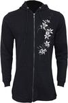 Spiral - Pure of Heart - Ladies Fish Tail Full Zip Hoody - Zip Sleeve - L Black