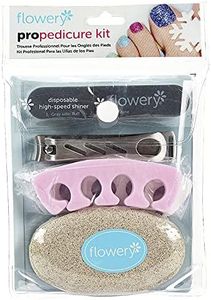 Flowery Pro Pedicure Kit, Complete Pedicure Tools to Trim, Shape, Smooth and Shine Fingernails and Toenails