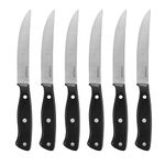 CUISINART C77TR-S6SK Classic Triple Rivet 6 Piece Steak Knife Set, Black