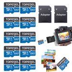 Micro SD Card 10Pack 64GB SDXC Flash Memory Cards For Cameras Phone