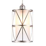 SHENGQINGTOP Modern Brushed Nickel Pendant Light with Frosted Glass, Transitional Metal Pendant Lighting Fixture for Kitchen Island Sink Dining Room Bar, Led Bulb Included