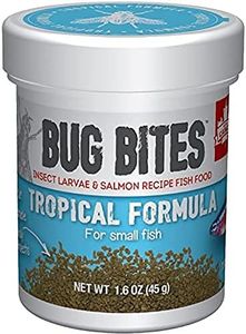 Fluval A6577 Bug Bites Tropical Fish Small Granules 1.59 oz, Small to Medium Fish