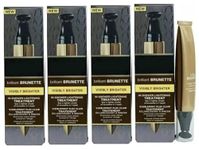 John Frieda Brilliant Brunette Visibly Brighter Shower Lightener, Lighten Dark Roots and Hair, Suitable for Colour Treated Hair, 34ml x 4