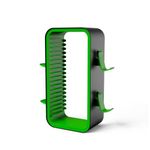 Redlution Game Storage Tower for PS5/PS4/Xbox One/Xbox 360/Xbox Series X/S/Switch Game Cases Blu-Ray Disks Organizer, Stores 18 Game, with 4 Controller Holders (Green)