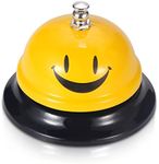 EMDMAK Call Bell, Service Bell for The Porter Kitchen Restaurant Bar Classic Concierge Hotel (3.35 Inch Diameter) (Yellow)