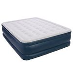 Serta Raised Height Queen Inflatable Air Bed Mattress with Built-In NeverFlat AC Air Pump for Varying Firmness Settings with Carrying Bag